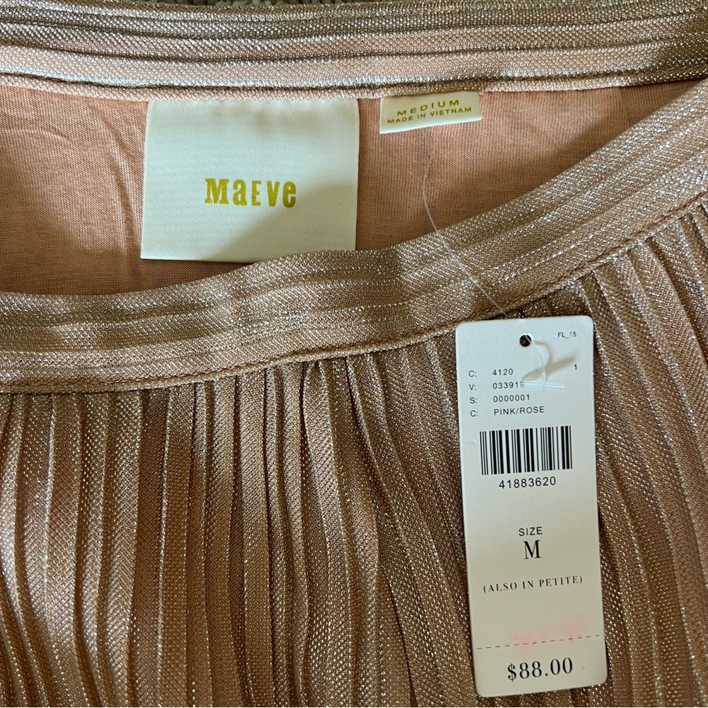 Maeve / Anthropologie Ambra Rose Gold Color Skirt
